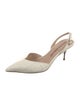 Ermanno Scervino Embossed Leather Slingback Pumps