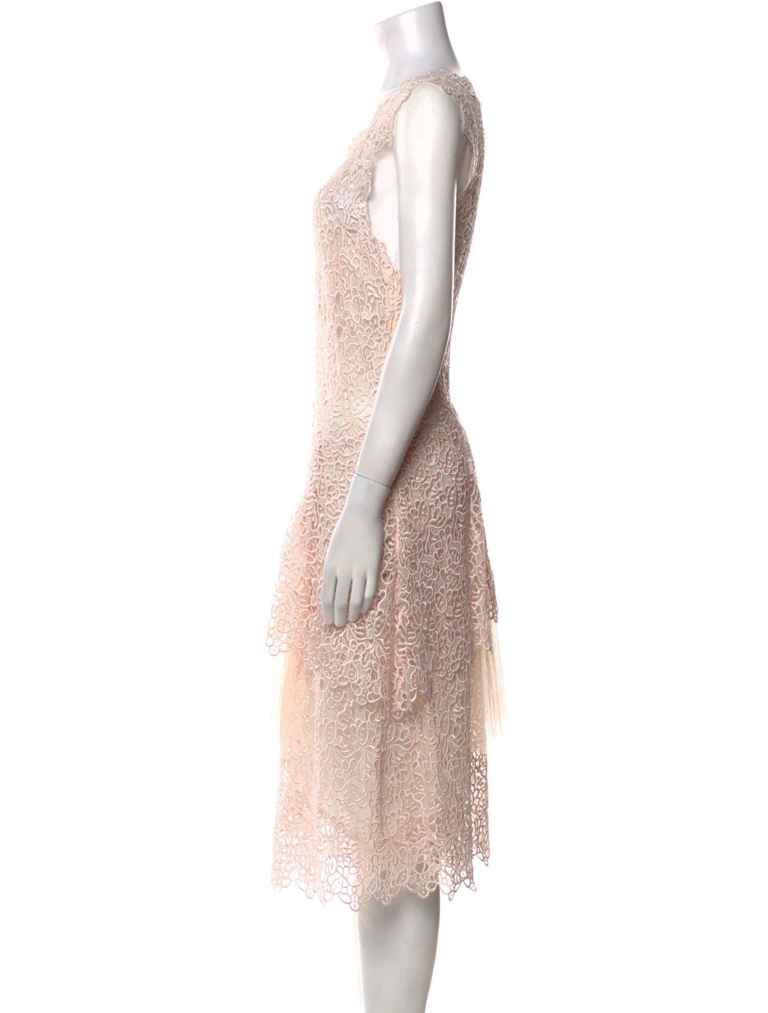 Ermanno Scervino Lace Pattern Midi Length Dress