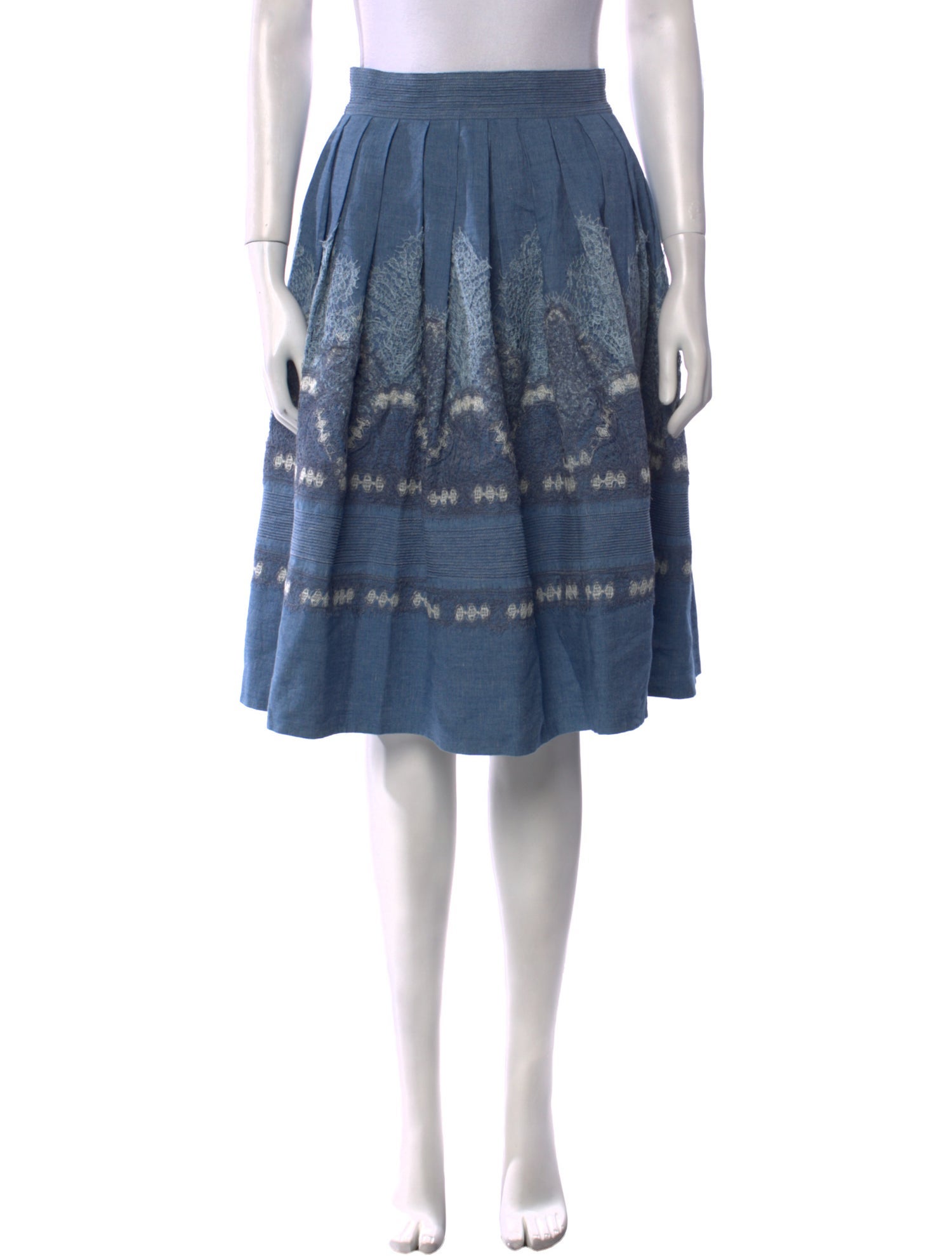 Ermanno Scervino Striped Knee-Length Skirt