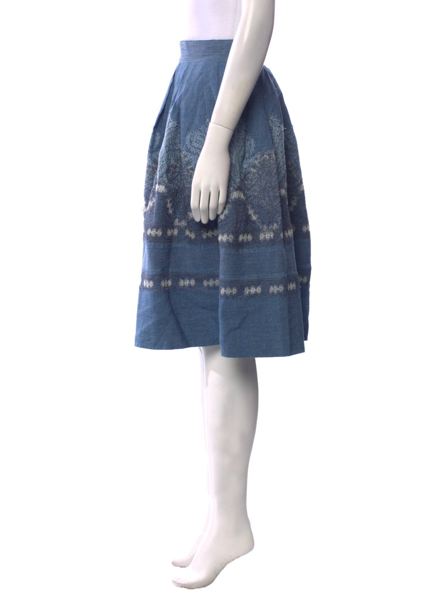 Ermanno Scervino Striped Knee-Length Skirt