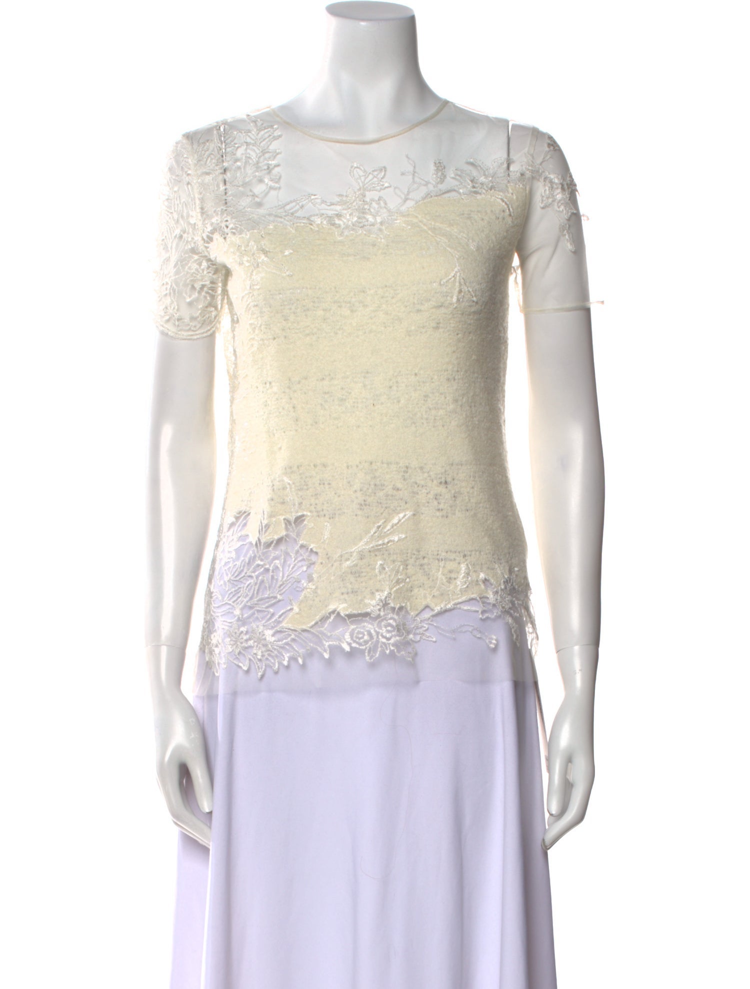 Ermanno Scervino Wool Crew Neck Top