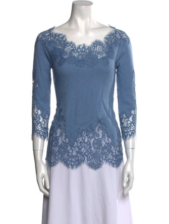 Ermanno Scervino Wool Scoop Neck Top