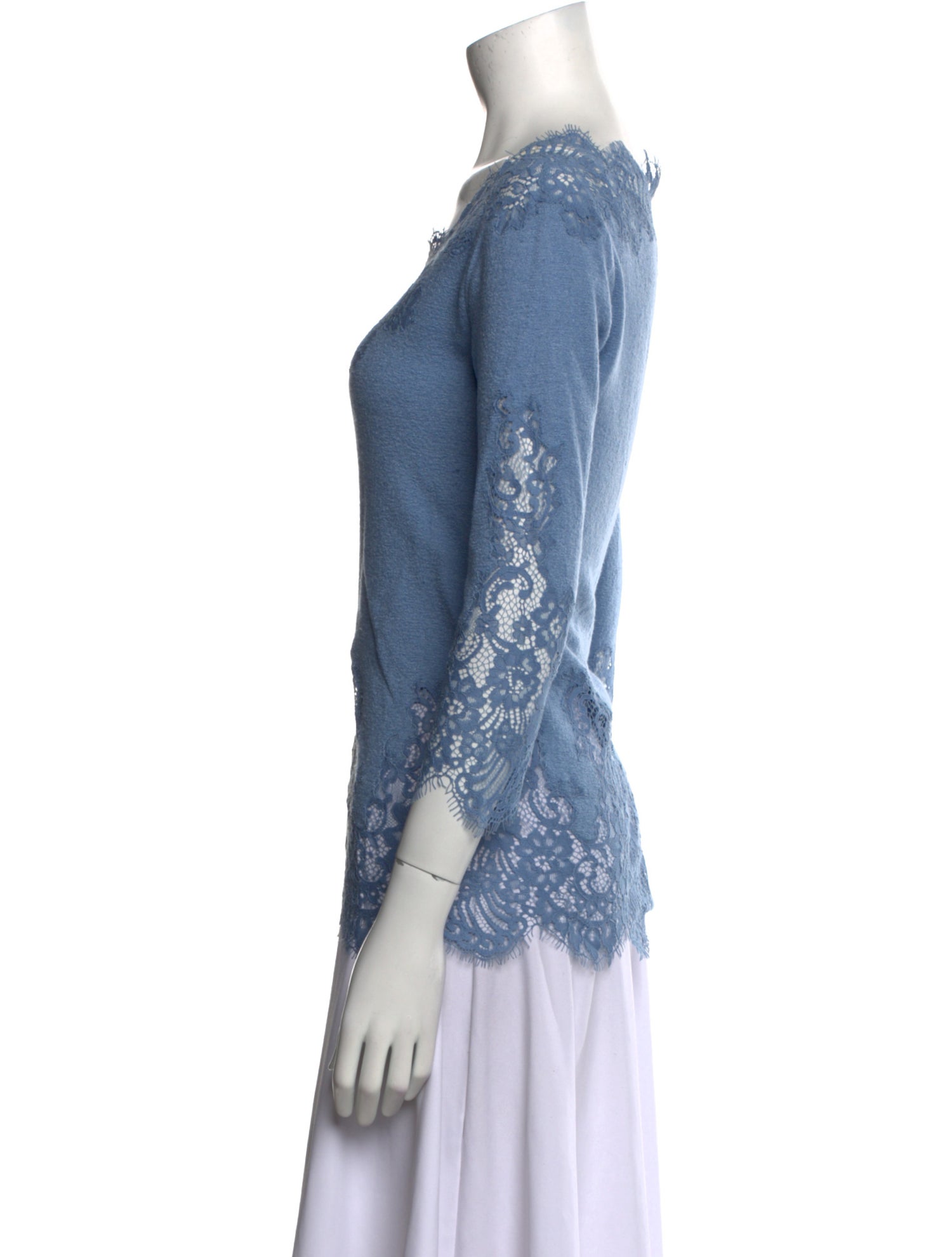 Ermanno Scervino Wool Scoop Neck Top