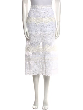 Ermanno Scervino Lace Pattern Midi Length Skirt