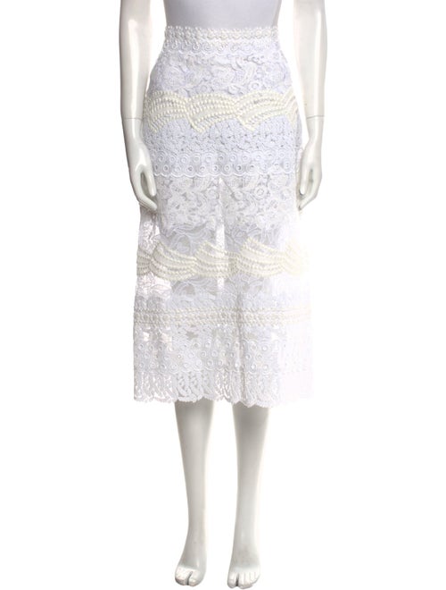 Ermanno Scervino Lace Pattern Midi Length Skirt
