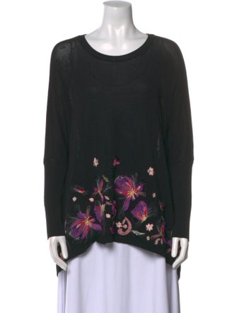 Ermanno Scervino Floral Print Scoop Neck Top