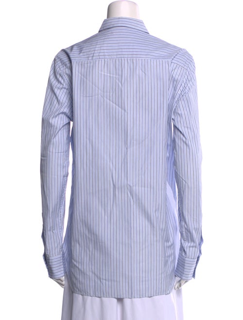 Ermanno Scervino Striped Long Sleeve Button-Up Top