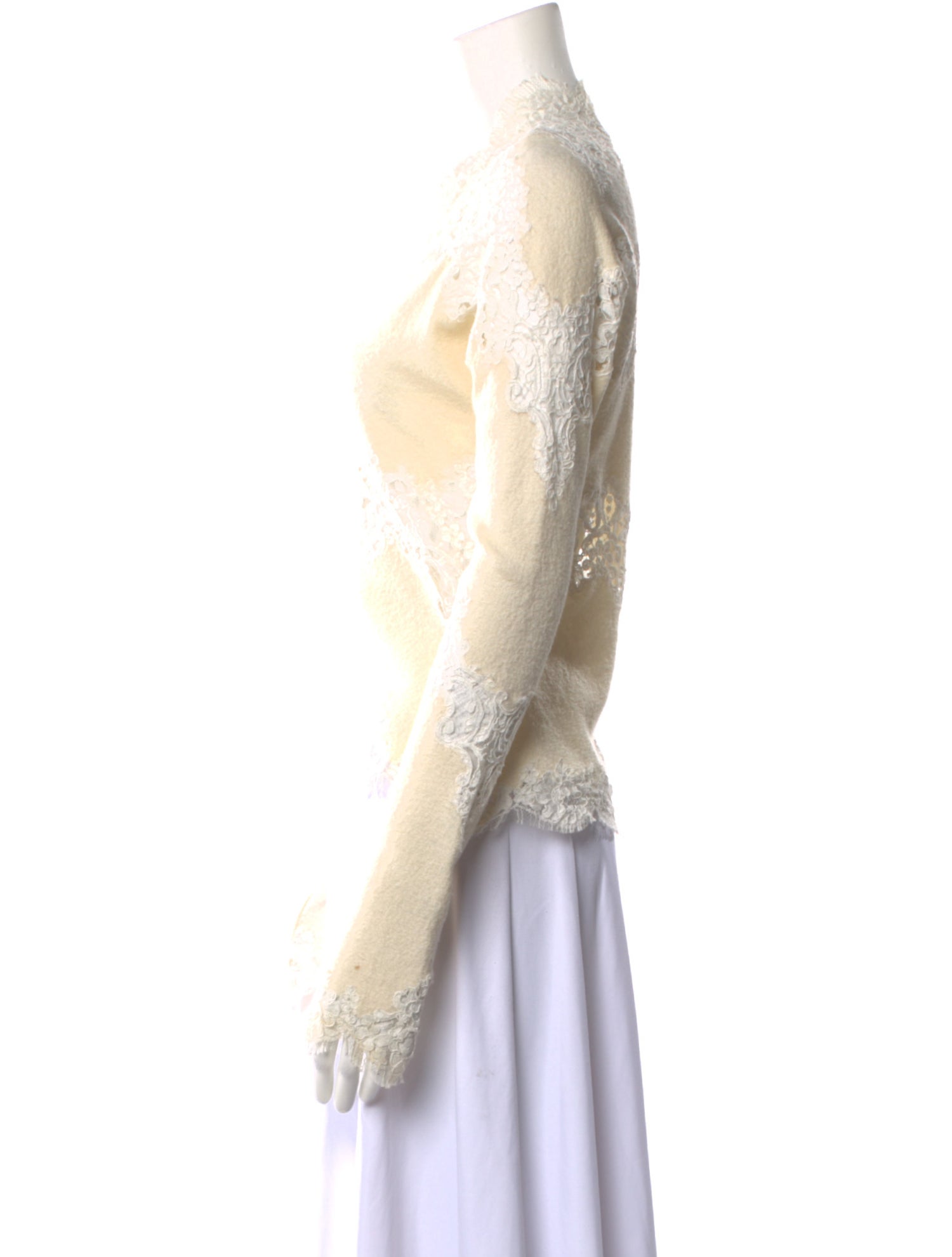 Ermanno Scervino Wool Lace Pattern Blouse