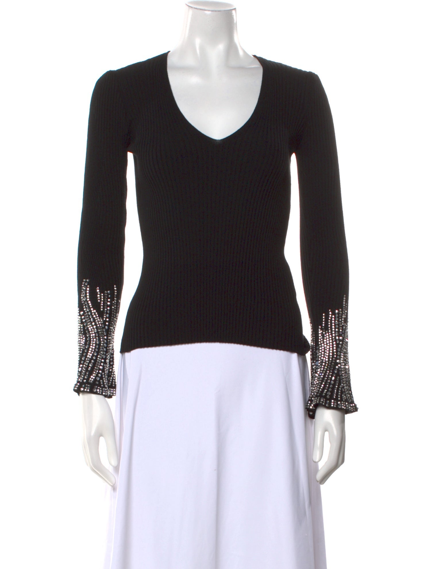 Ermanno Scervino V-Neck Long Sleeve Top w/ Tags