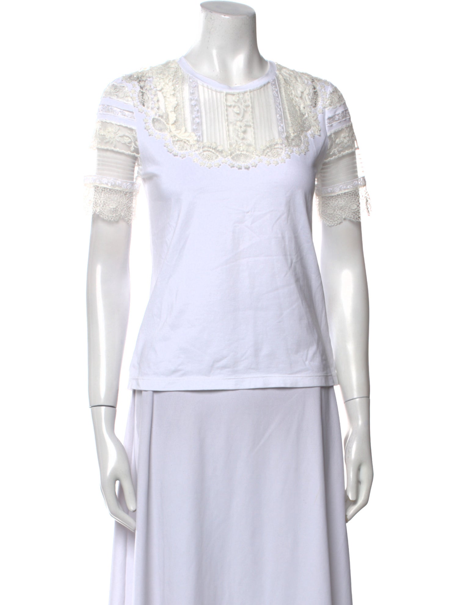 Ermanno Scervino Crew Neck Short Sleeve Top