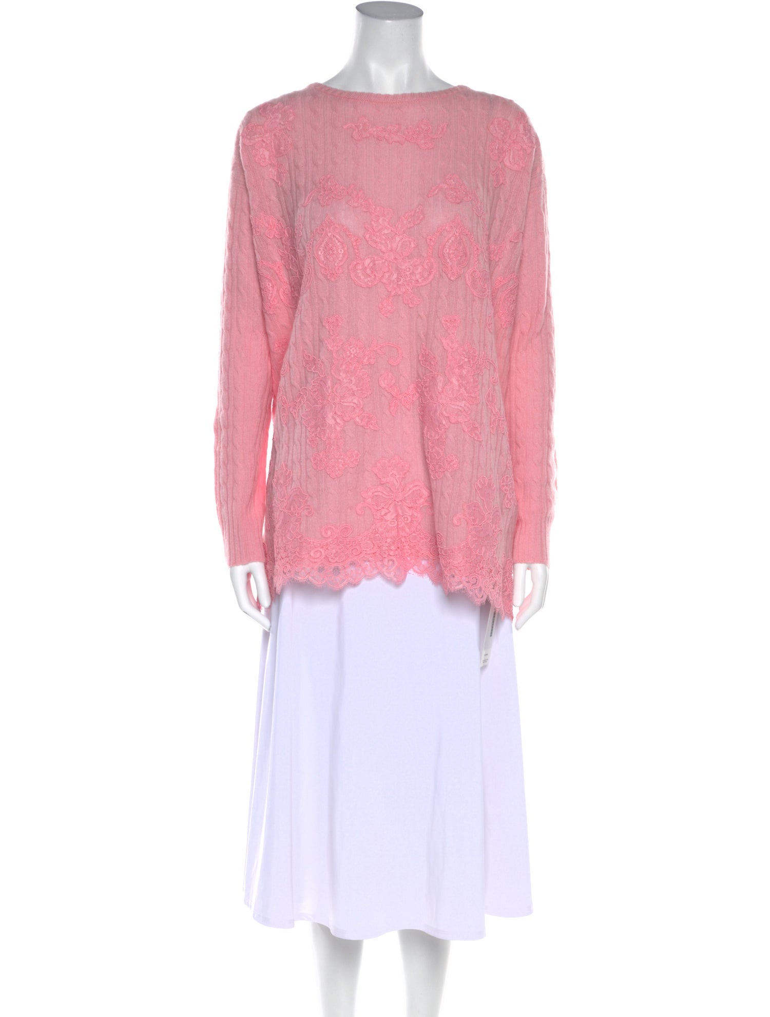 Ermanno Scervino Cashmere Bateau Neckline Sweater