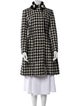 Ermanno Scervino Wool Houndstooth Print Coat