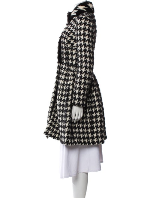Ermanno Scervino Wool Houndstooth Print Coat