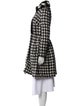 Ermanno Scervino Wool Houndstooth Print Coat