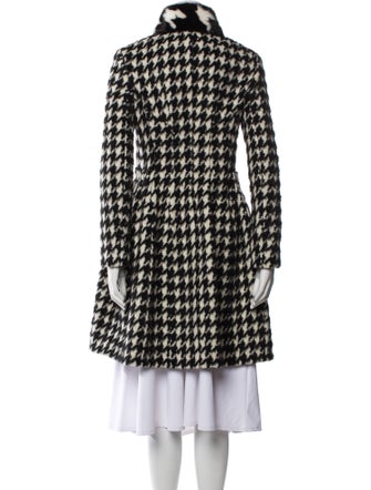 Ermanno Scervino Wool Houndstooth Print Coat