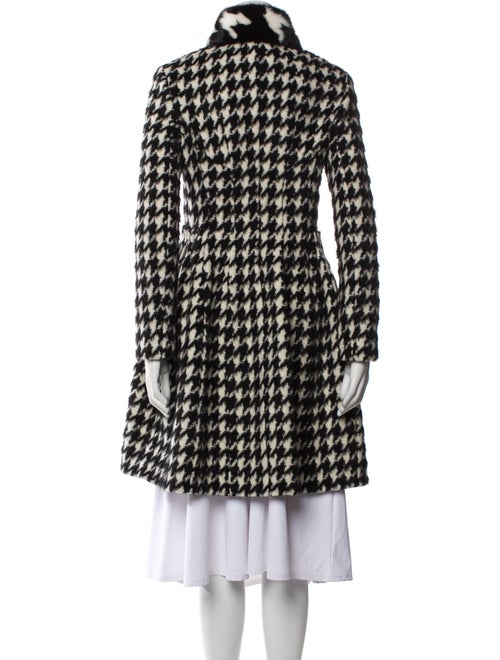 Ermanno Scervino Wool Houndstooth Print Coat