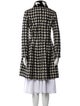 Ermanno Scervino Wool Houndstooth Print Coat