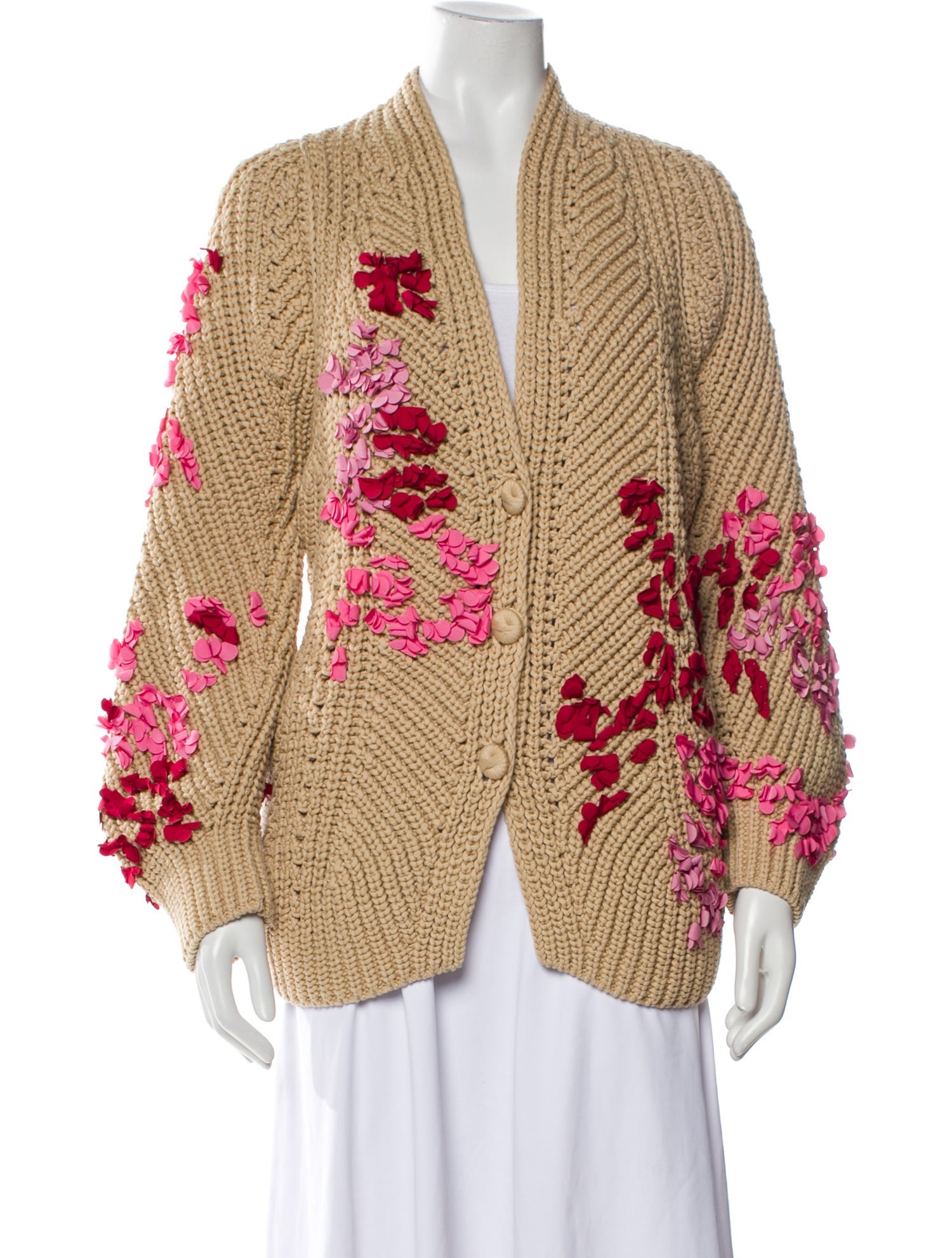 Ermanno Scervino Printed V-Neck Sweater