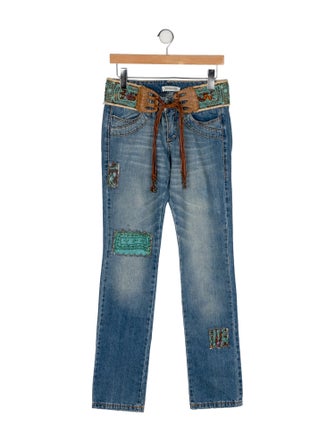 Ermanno Scervino Mid-Rise Straight Leg Jeans