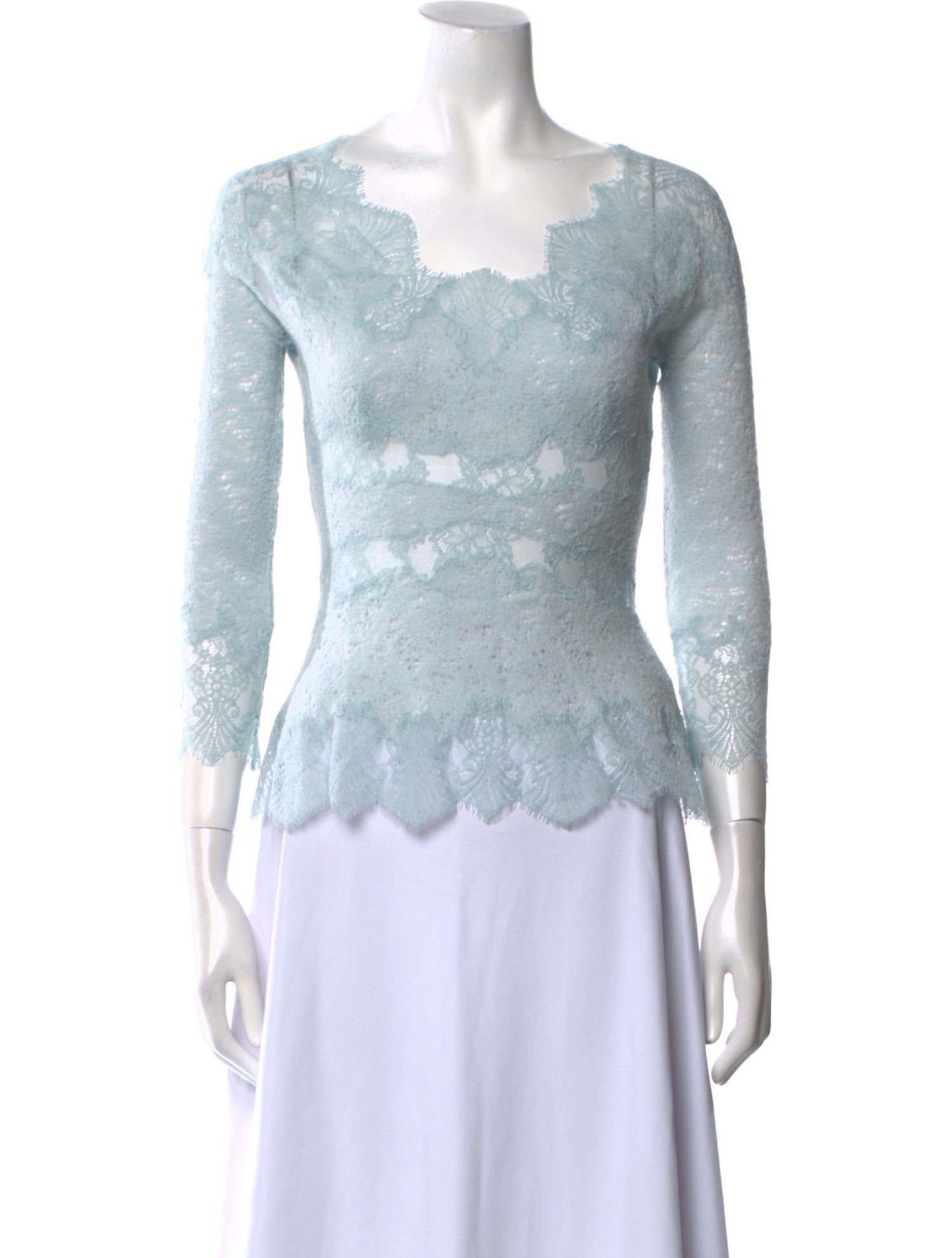 Ermanno Scervino Wool Lace Pattern Top