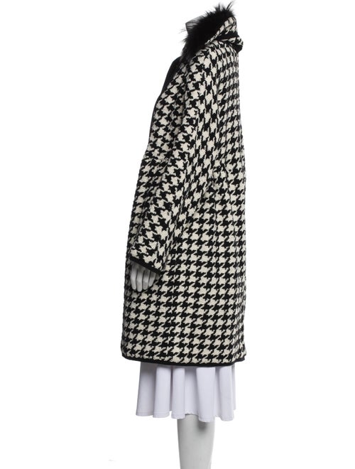 Ermanno Scervino Wool Houndstooth Print Coat