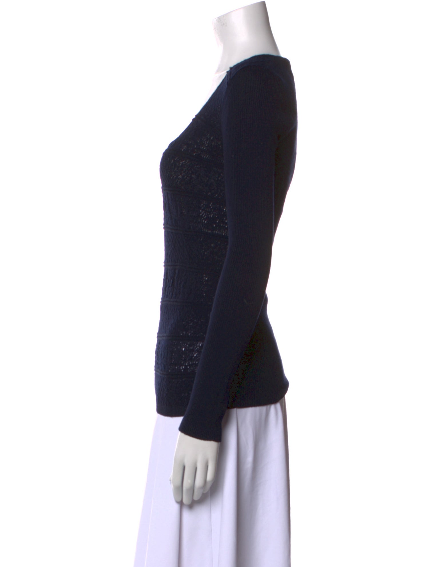 Ermanno Scervino Virgin Wool Square Neckline Top