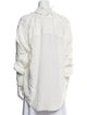 Ermanno Scervino Silk Mock Neck Button-Up Top