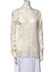 Ermanno Scervino Silk Mock Neck Top