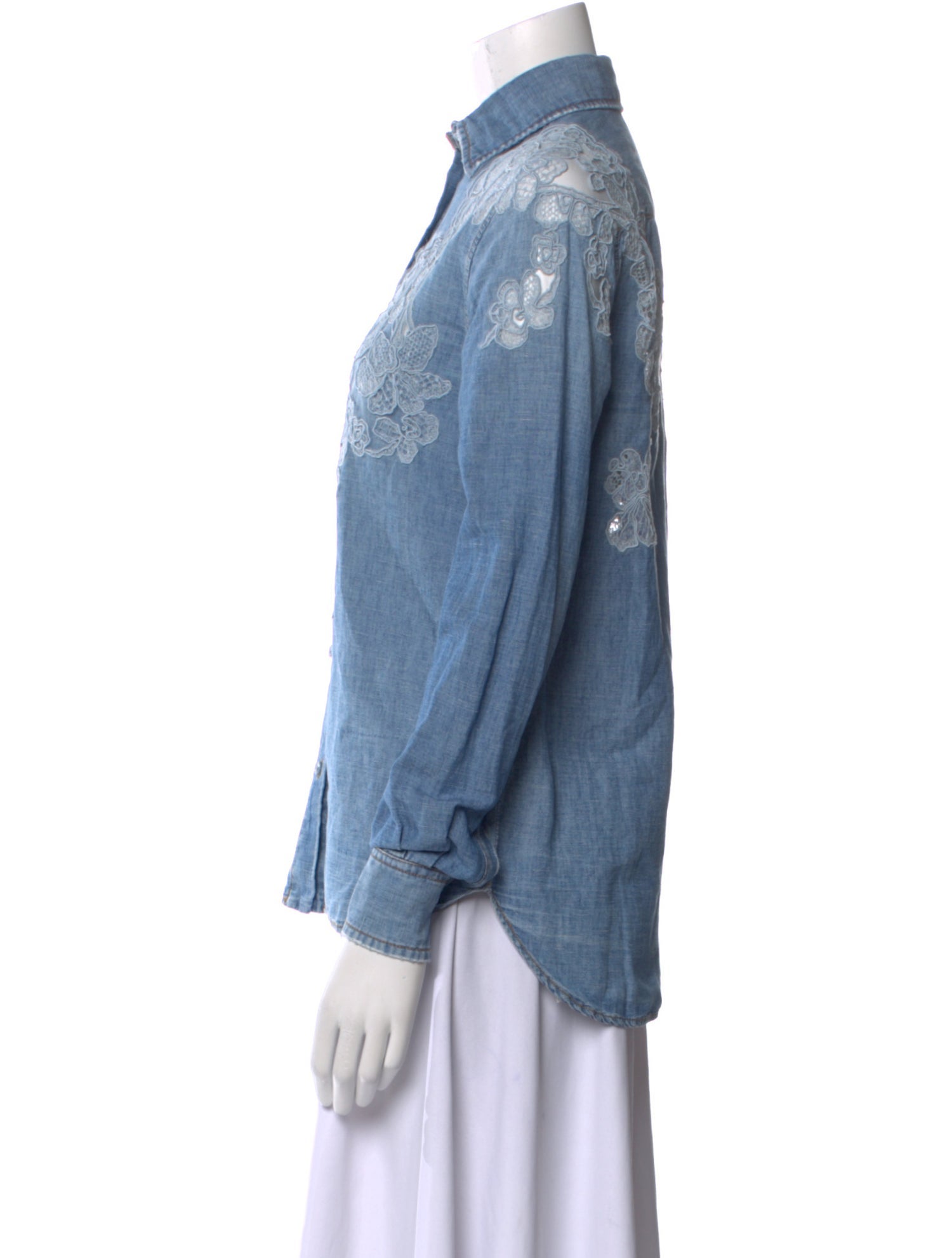 Ermanno Scervino Long Sleeve Button-Up Top