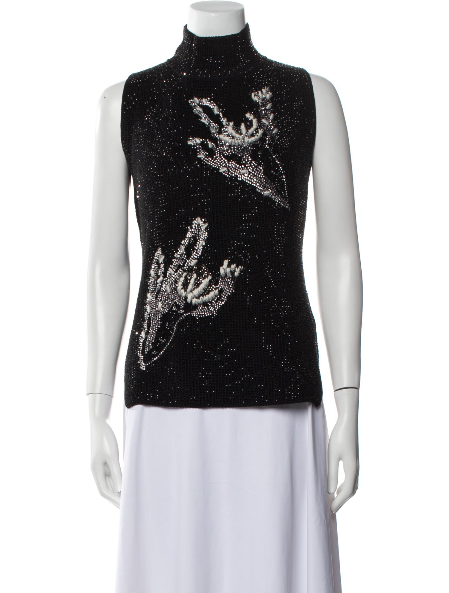 Ermanno Scervino Printed Mock Neck Top