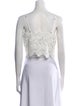 Ermanno Scervino Lace Pattern Square Neckline Crop Top