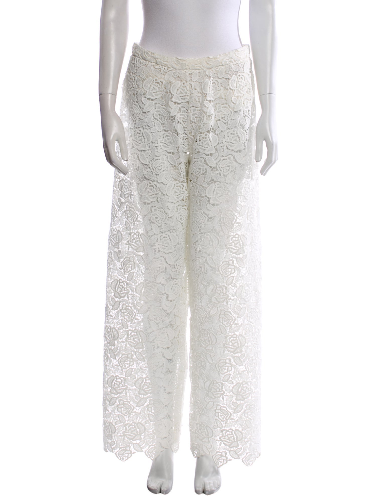 Ermanno Scervino Lace Pattern Wide Leg Pants