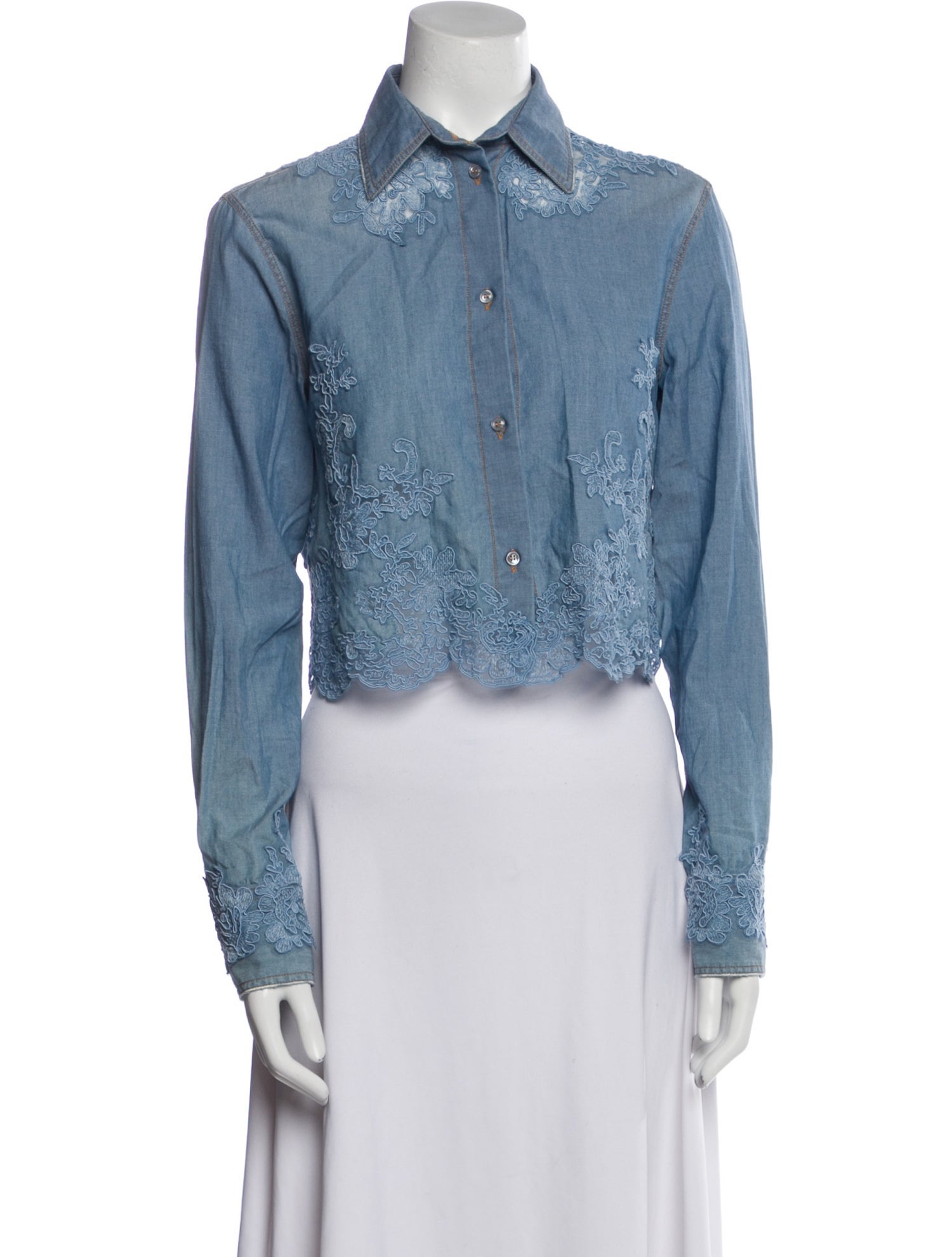 Ermanno Scervino Long Sleeve Button-Up Top