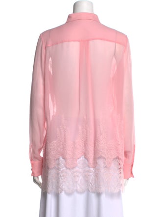 Ermanno Scervino Silk Long Sleeve Button-Up Top