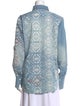 Ermanno Scervino Printed Long Sleeve Button-Up Top