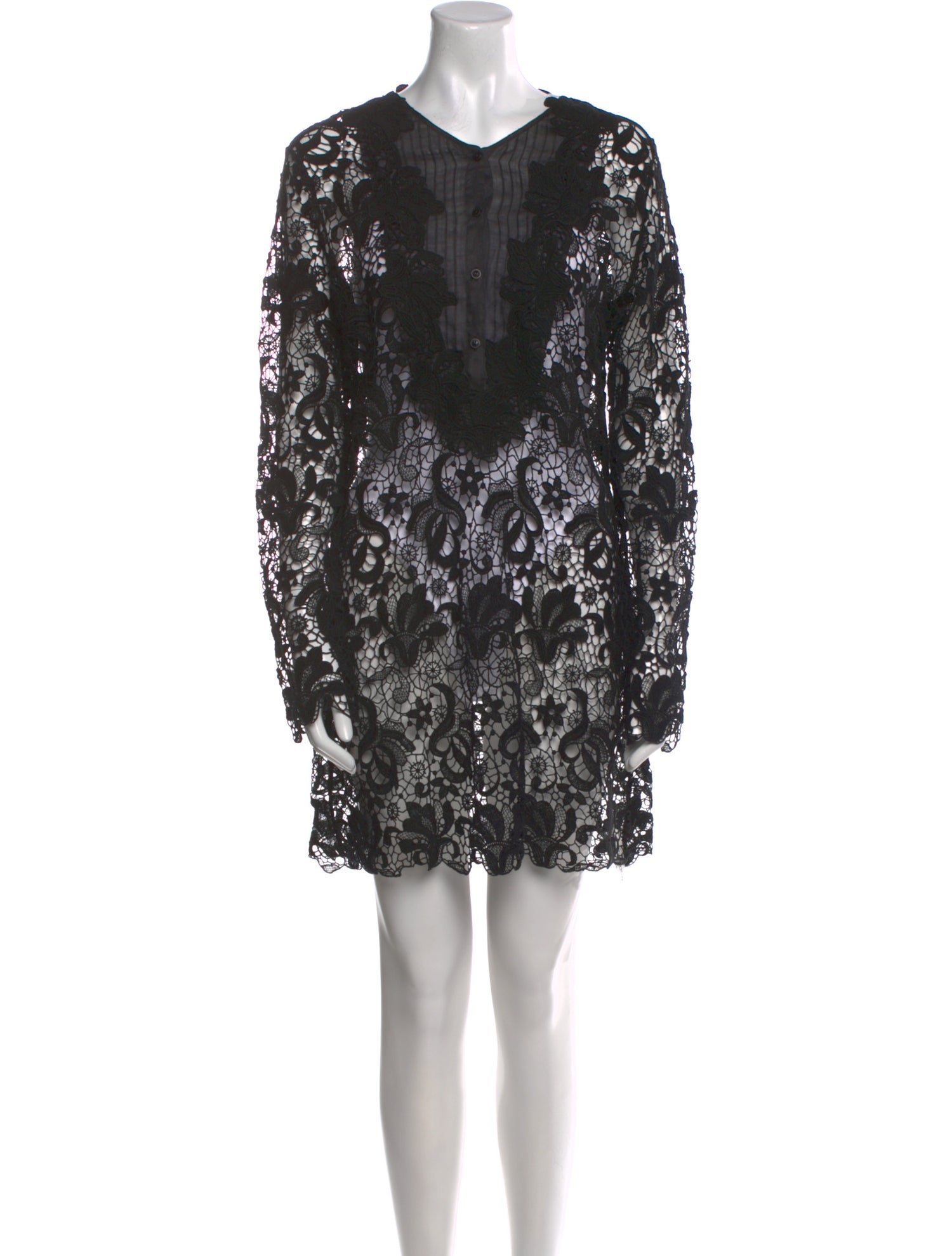 Ermanno Scervino Lace Pattern Mini Dress