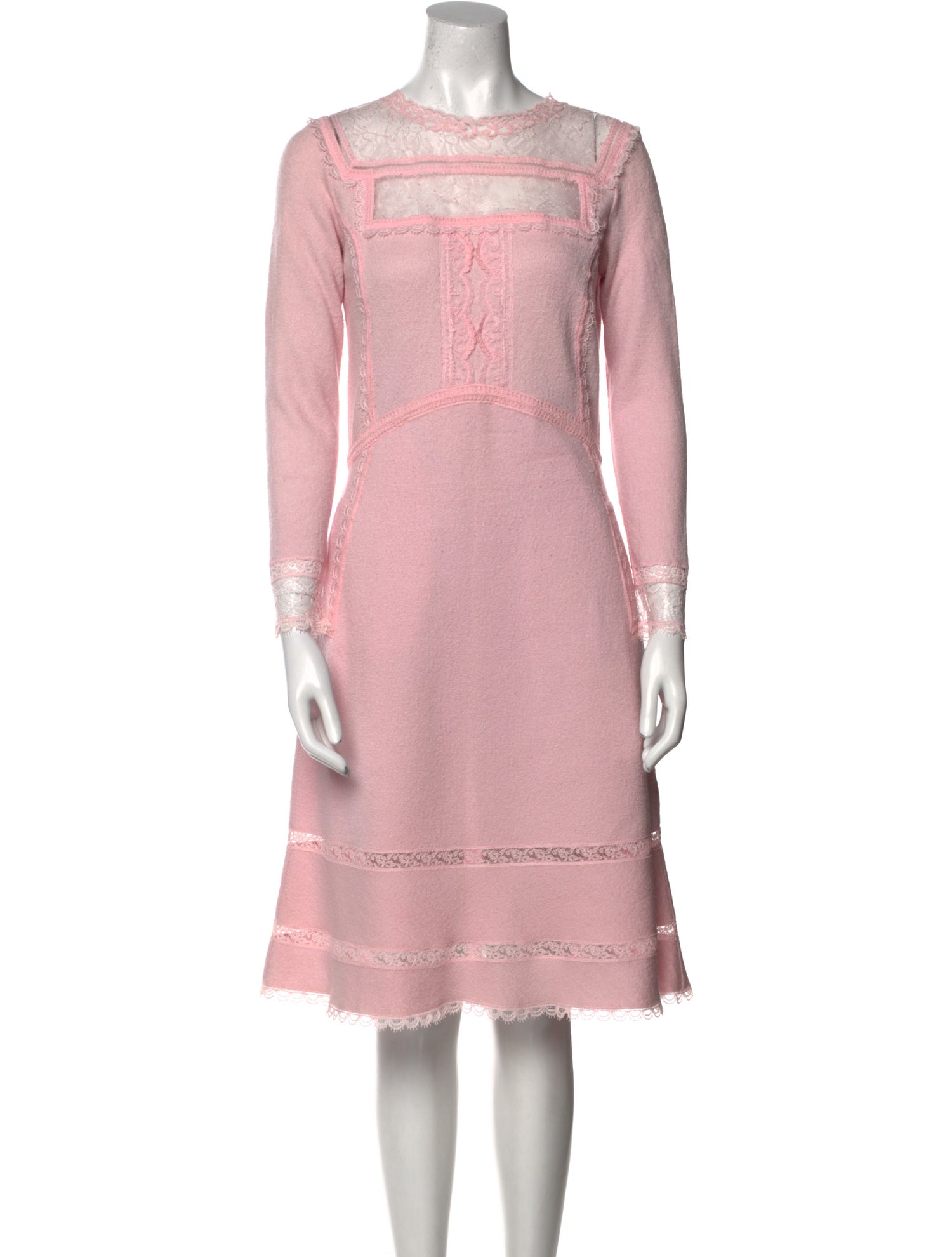 Ermanno Scervino Wool Knee-Length Dress