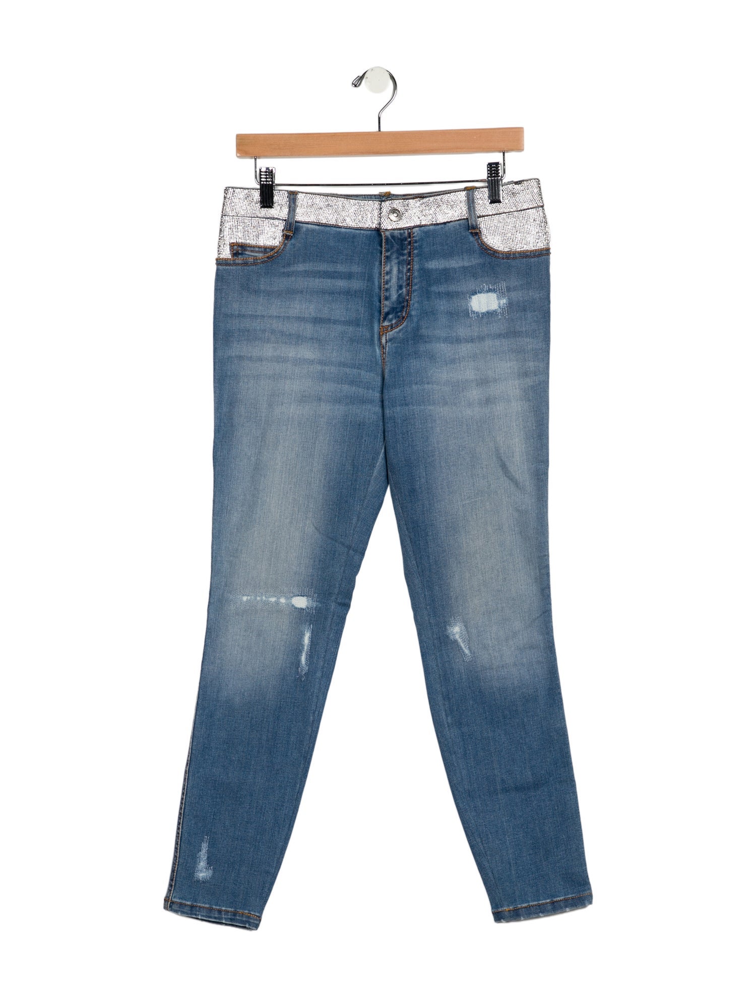 Ermanno Scervino High-Rise Skinny Leg Jeans