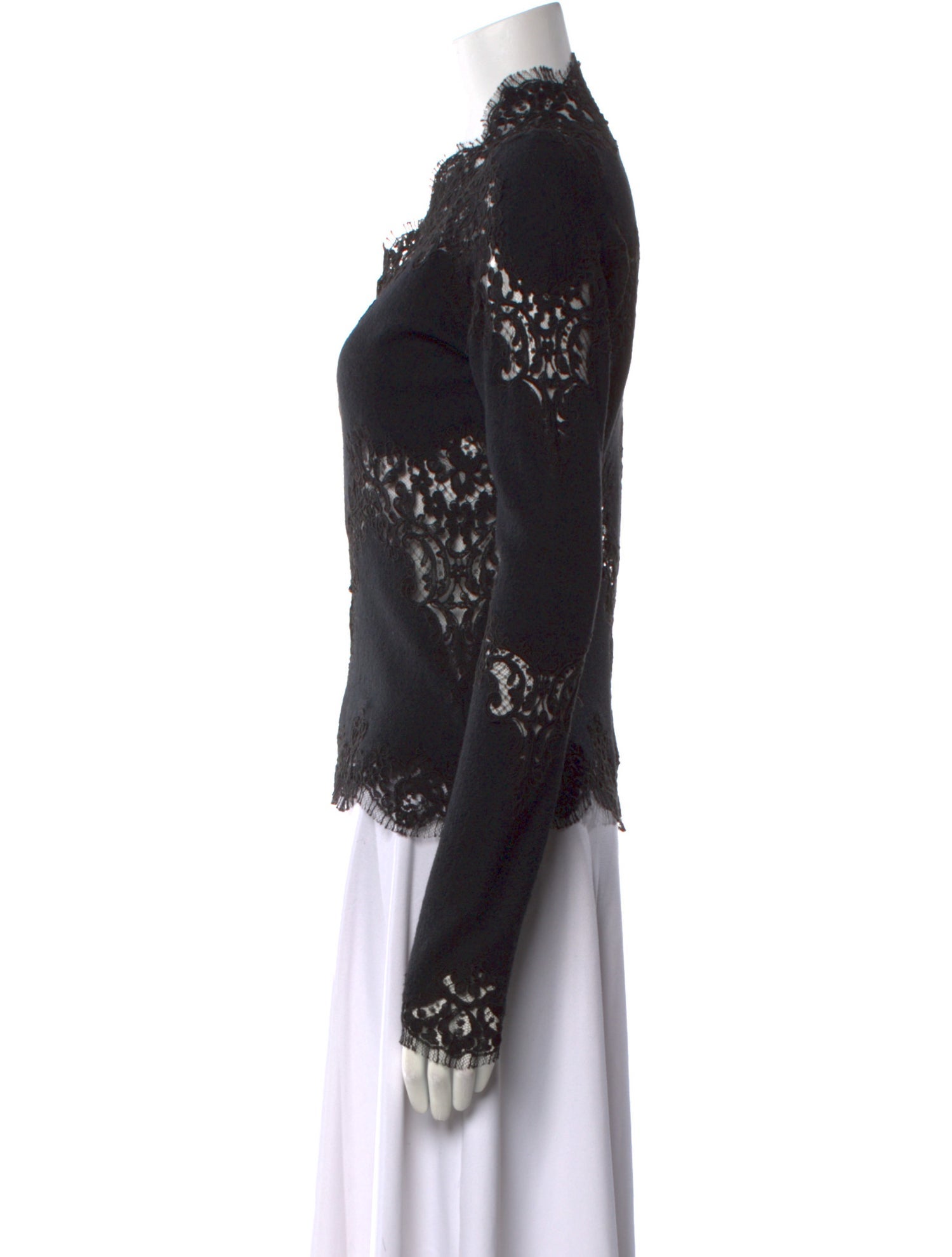 Ermanno Scervino Wool Lace Pattern Sweater