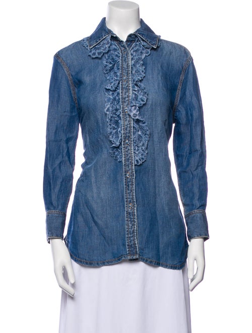 Ermanno Scervino Long Sleeve Button-Up Top