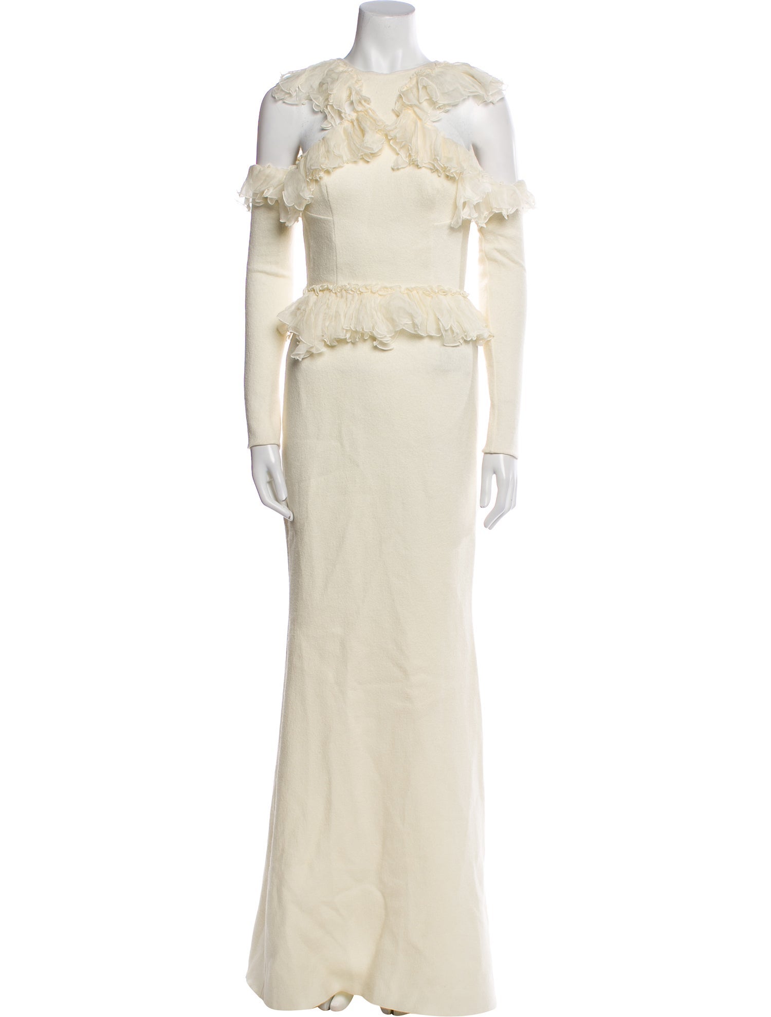 Ermanno Scervino Wool Long Dress
