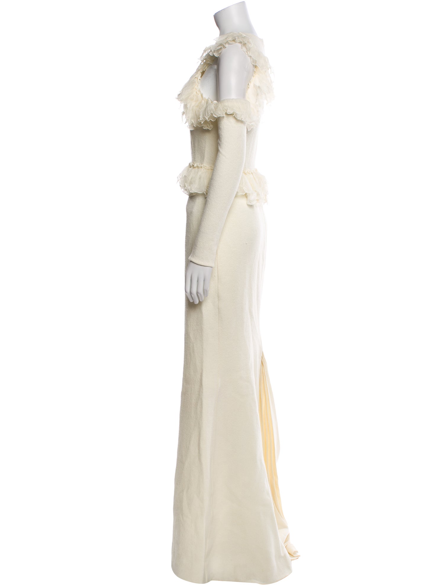 Ermanno Scervino Wool Long Dress