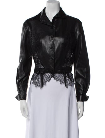 Ermanno Scervino Leather Biker Jacket