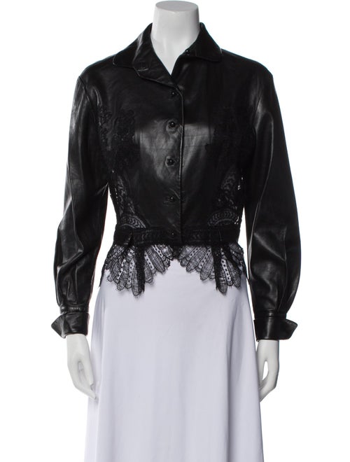 Ermanno Scervino Leather Biker Jacket