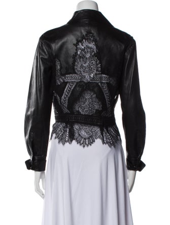 Ermanno Scervino Leather Biker Jacket