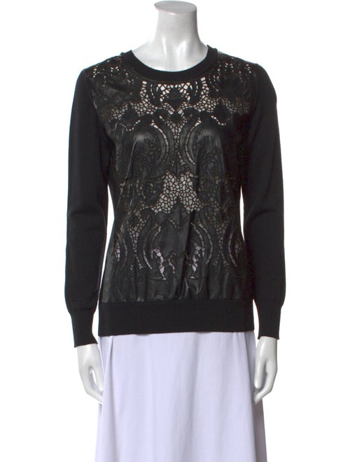Ermanno Scervino Virgin Wool Lace Pattern Sweatshirt