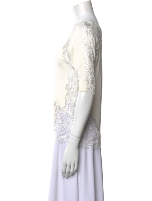 Ermanno Scervino Scoop Neck Three-Quarter Sleeve Top