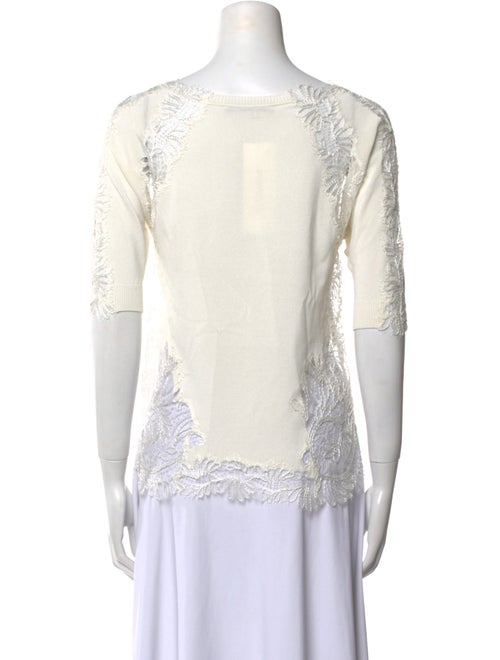 Ermanno Scervino Scoop Neck Three-Quarter Sleeve Top