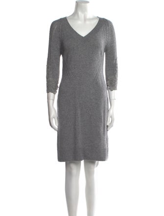 Ermanno Scervino V-Neck Knee-Length Dress