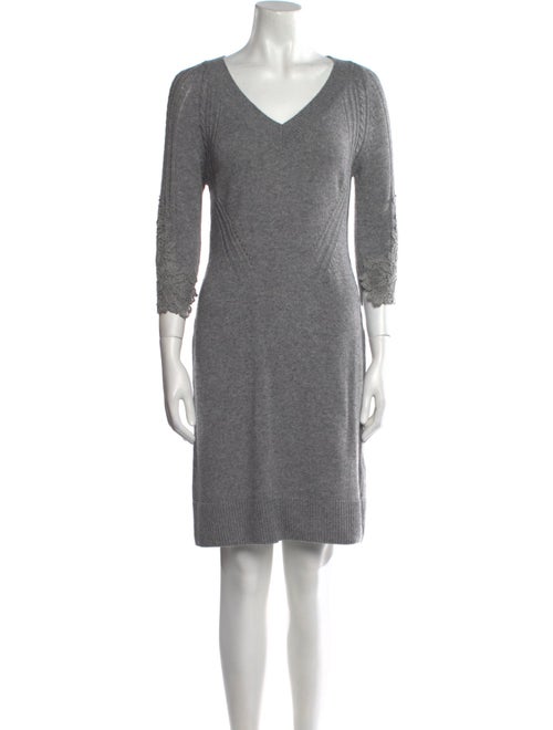 Ermanno Scervino V-Neck Knee-Length Dress